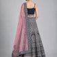 Teal Blue Silk Blend Embellished Lehenga