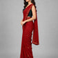 Maroon Net Embellished Saree