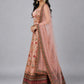 Light Pink Silk Blend Embroidered Lehenga