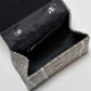 Rajwada Grey And Brown Jute Embellished Clutch For Women