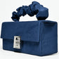 Rajwada Navy Blue Suede Embellished Clutch For Women