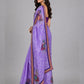 Lavender Silk Blend Embellished Saree