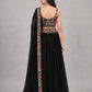 Black Georgette Embroidered Lehenga
