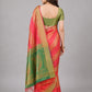 Pink Banarasi Silk Embellished Saree