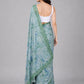Sage Green Chinon Embellished Saree