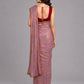 Light Pink Organza Embellished Saree