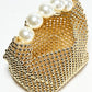 Rajwada Golden Pearl Embellished Hand Bag For Women