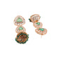 Rajwada Women Green, Gold And White Designer Choker Necklace Set