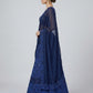 Navy Blue Georgette Embroidered Lehenga