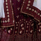 Wine Silk Blend Embellished Lehenga