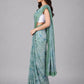 Sage Green Chinon Embellished Saree