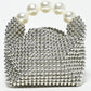 Rajwada Silver Pearl Embellished Hand Bag For Women