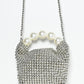 Rajwada Silver Pearl Embellished Hand Bag For Women