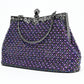 Rajwada Wine Silk Blend Embellished Hand Bag For Women