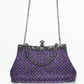 Rajwada Wine Silk Blend Embellished Hand Bag For Women