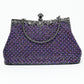 Rajwada Wine Silk Blend Embellished Hand Bag For Women