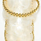 Rajwada White And Golden Capiz Shells Embellished Hand Bag For Women