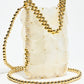 Rajwada White And Golden Capiz Shells Embellished Hand Bag For Women