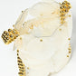 Rajwada White And Golden Capiz Shells Embellished Hand Bag For Women