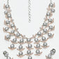Rajwada Golden And Grey Alloy Stone Work Jewellery Set For Women