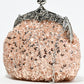 Rajwada Peach Silk Blend Embellished Hand Bag For Women