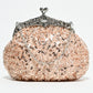 Rajwada Peach Silk Blend Embellished Hand Bag For Women