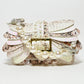 Rajwada Ivory PU Embellished Clutch For Women
