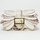 Rajwada Ivory PU Embellished Clutch For Women