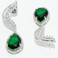 Rajwada White And Green Alloy Stone Work Jewellery Set For Women