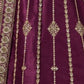 Rajwada Purple Art Silk Embroidered Semi-Stitched lehenga For Women