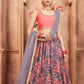 Rajwada Grey Net Embroidered Semi-Stitched lehenga For Women
