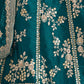 Rajwada Teal Art Silk Embroidered Semi-Stitched lehenga For Women