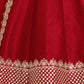 Rajwada Red Art Silk Embellished Semi-Stitched lehenga For Women