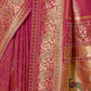 Rajwada Pink Silk Blend Embellished Saree For Women