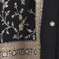 Rajwada Black Silk Blend Embroidered Semi-Stitched Kurta Set For Women