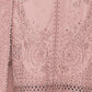 Rajwada Pink Cotton Blend Embroidered Semi Stitched Kurta Set For Women
