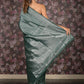 Rajwada Dark Green Woven Silk Blend Saree With Unstitched Blouse For Women