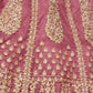 Rajwada Pink Net Embroidered Semi-Stitched lehenga For Women