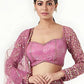Rajwada Purple Georgette Embellished Semi-Stitched lehenga For Women