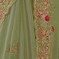Rajwada Green Georgette Embroidered Elegant Saree For Women