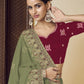 Rajwada Green Georgette Embroidered Elegant Saree For Women