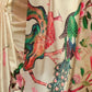 Rajwada Cream Satin Printed Saree With Unstitched Blouse For Women