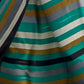 Rajwada Teal And Multicolor Satin Printed Saree With Unstitched Blouse For Women