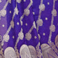 Rajwada Royal Blue Silk Blend Solid Saree For Women