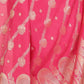 Rajwada Pink Silk Blend Solid Saree For Women