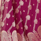 Rajwada Magenta Wine Silk Blend Solid Saree For Women