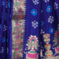 Rajwada Royal Blue Silk Blend Embroidered Saree For Women