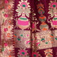 Rajwada Magenta Wine Silk Blend Embroidered Saree For Women