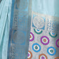 Rajwada Blue Silk Blend Embroidered Saree For Women