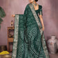 Rajwada Dark Green Silk Blend Printed Saree For Women